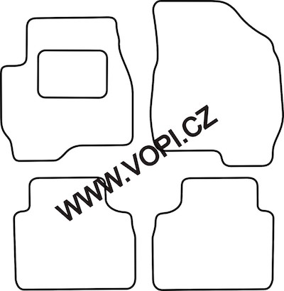 Textil-Autoteppiche Mazda Tribute 2001 - 2004 Autofit (2828)